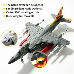 DIY 1/72 AV-8B Harrier II Aircraft Model Kit Assembly W/ Stand, Gift for Kids