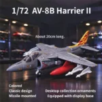 DIY 1/72 AV-8B Harrier II Aircraft Model Kit Assembly W/ Stand, Gift for Kids